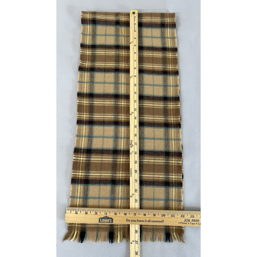 Yarrowvale Cashmere Wool Scarf Plaid Rectangle‎ 54"x12" Multicolor Scotland